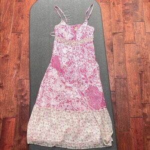 Maeve Pink Floral Midi Dress